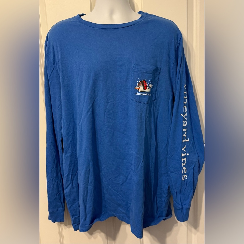 Vineyard Vines Vibrant Blue Long Sleeve Tee